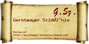 Gerstmayer Szidónia névjegykártya